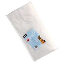 A transparent plastic package contains 100 Starpak LDPE freezer bags (60 x 40 cm, 20 L each). The blue label features the Starpak brand, product details, and images of fresh produce.