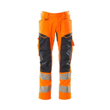 Pants with knee pockets, stretch inserts pants