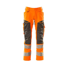 Pants with knee pockets, stretch inserts pants
