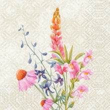 A watercolor wildflower illustration by Floret Design adorns these 3-ply Duni GmbH napkins, 33x33 cm, 250-pack.