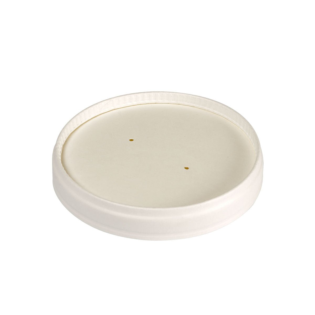 The lid cardboard Ronda SHORT from Duni GmbH is a round, white FSC/PLA cardboard lid (90x90x16 mm) for 240/360 ml, ideal for sustainable packaging. The package contains 25 pieces.