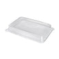 The rPET lid for the Essential serving platter by Duni GmbH is a transparent, rectangular lid (493x324x65 mm), ideal for matching bowls - environmentally friendly and perfect for food service. Sold in packs of 45 pieces.
