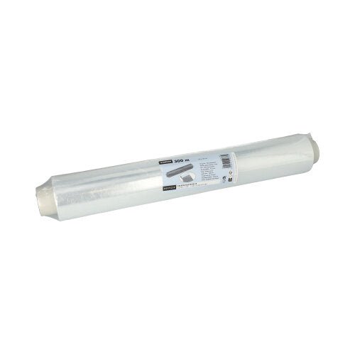 A roll of Starpak perforated cling film, unused in its original packaging with a label, is shown against a plain white background - ideal for food storage.