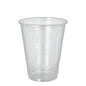 A transparent Starpak 20 drinking cup (PP, 0.3l, Ø 9.5 cm · 11.1 cm) with a flared foam rim and horizontal grip grooves is depicted on a plain white background. Delivered in a pack of 20 with shrink wrap.