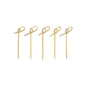 Forty PAPSTAR 40 finger food picks "pure" from PAPSTAR GmbH made of bamboo with pointed ends and looped knots stand neatly and evenly upright on a simple white surface, ideal for serving finger food.