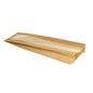 The Duni GmbH paper bag for baguettes, brown cardboard/cellulose, 370x100x50 mm, package (1000 pieces), features a clear window and is perfect as an eco-friendly packaging for baked goods - ideal for bakeries. Pictured on a white background.