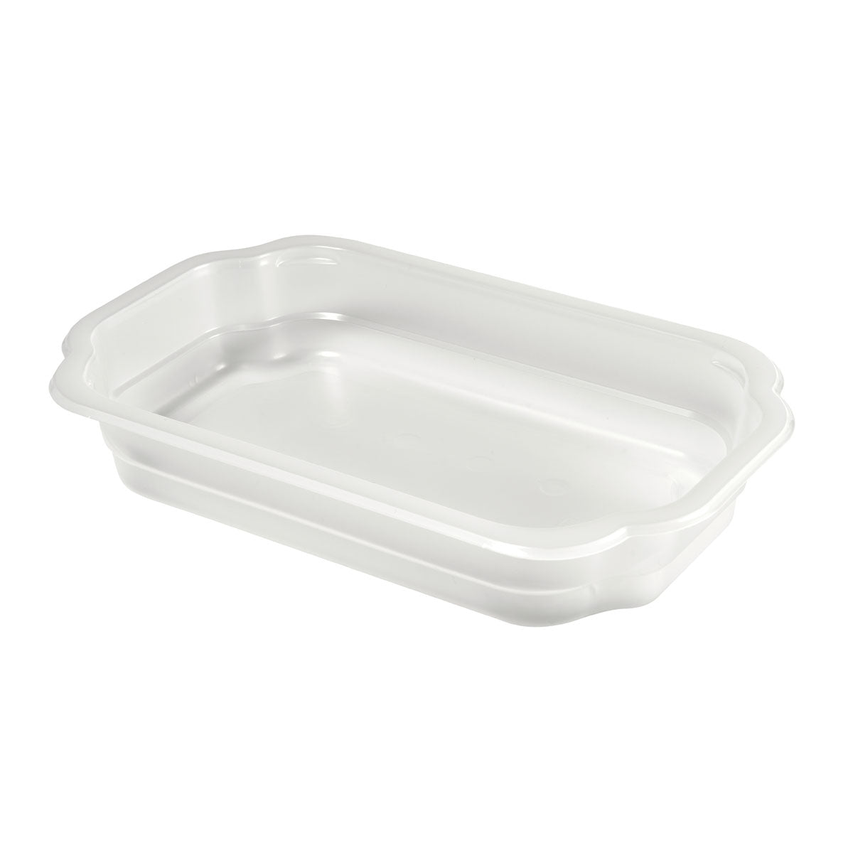 The transparent PP tray Take-Away 250x159x43 from Duni GmbH (pack of 246 pieces) is rectangular with a flat depth and is ideal as packaging for food.