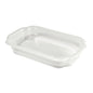 The transparent PP tray Take-Away 250x159x43 from Duni GmbH (pack of 246 pieces) is rectangular with a flat depth and is ideal as packaging for food.