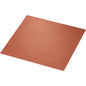 A square, reddish-brown Duni GmbH classic napkin 40 x 40 cm 4-ply, embossed 1/4 fold napkin with textured surface and subtle border is depicted from an angle against a white background.
