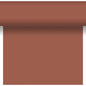 A partially unrolled Dunicel table runner Tête-à-Tête 24 m x 0.4 m (20 sections) by Duni GmbH hangs in front of a white background - ideal for an elegant table decoration or a stylish Tête-à-Tête.