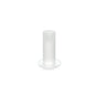 The Duni GmbH glass candle holder, 11 cm, frosted icicle, stands with a flat round base on a white background - an elegant winter decoration (1 piece).