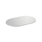 The Duni GmbH serving and decoration tray 37x23 cm in Lake - High-quality design (1 piece) features a flat, elegant silver surface, ideal as a silver serving tray for stylish presentation or decoration.