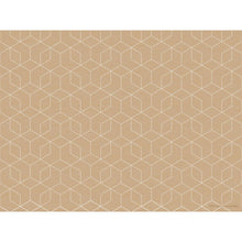 The paper placemats 30x40 cm Woven ecoecho by Duni GmbH feature a symmetrical, geometric pattern of white lines on a light brown background - eco-friendly, stylish, and available in packs of 250 pieces.
