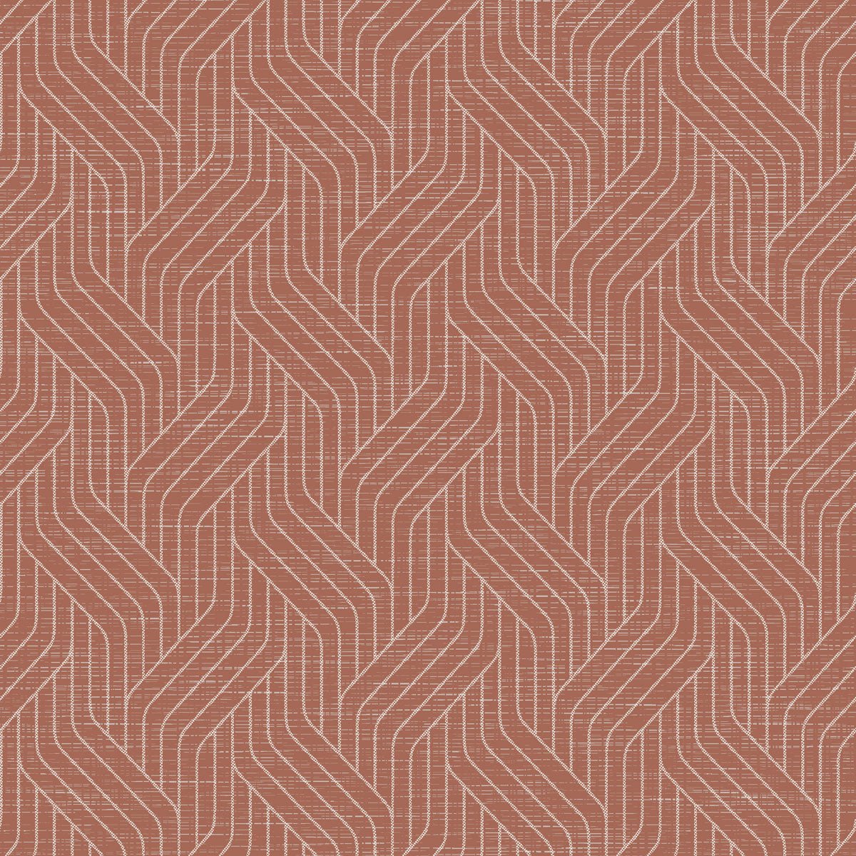 The Dunisoft napkins 40 x 40 cm 1/4 fold by Duni GmbH feature a repeating herringbone pattern with thin white V-shaped lines on muted red, giving the high-quality napkins a modern, slightly textured look.