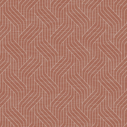 The Dunisoft napkins 40 x 40 cm 1/4 fold by Duni GmbH feature a repeating herringbone pattern with thin white V-shaped lines on muted red, giving the high-quality napkins a modern, slightly textured look.