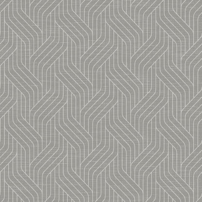 A seamless gray geometric pattern with interlocking chevrons and thin white lines provides texture - ideal for Duni GmbH Dunisoft napkins 40 x 40 cm 1/4 fold, bringing style and elegance to any set table.