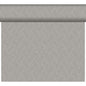 The Dunicel table runner Tête-à-Tête (24 m x 0.4 m, 20 sections) by Duni GmbH is characterized by a repeating geometric pattern in light and dark gray - ideal to give your table decoration or Tête-à-Tête a modern touch.