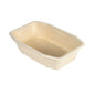 A rectangular, brown HMR Fibretray/PLA 1-comp food container (215x148x50 mm) from Duni GmbH, made from coated bagasse fibers. Compostable, biodegradable, and ideal as eco-friendly disposable tableware (Package: 320 pieces).