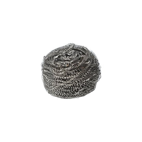 The Starpak spiral pot cleaner, stainless steel Ø 7.5 cm · 6 cm, abrasive (8 pieces) efficiently cleans stubborn stains on pots and pans. Pictured against a plain white background.