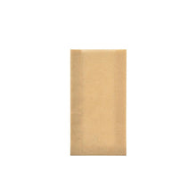 A small, brown-painted paper envelope (Ovenbag small Paper Brown 105x40x200) from Duni GmbH stands centrally on a white background. The unused envelope from a pack of 1000 is sealed.