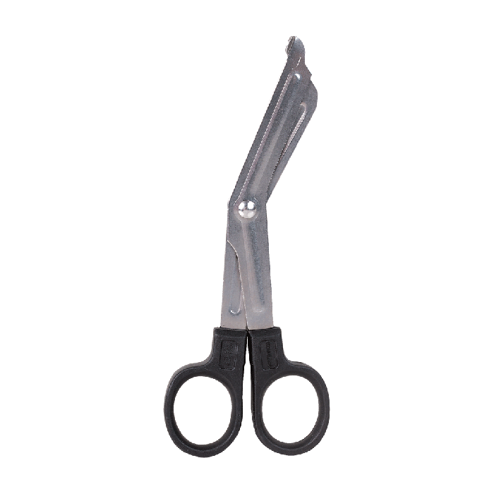 First Aid Scissors, 14.5 cm, knee-bend design, stainless steel, without CE marking