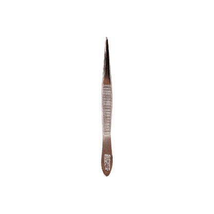 Nickel-plated pointed tweezers, 8 cm, without CE marking