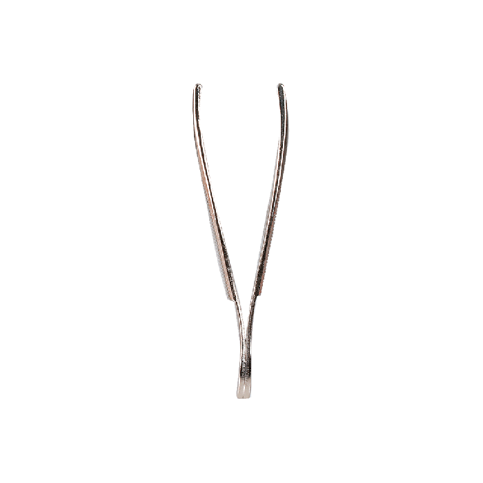 Nickel-plated pointed tweezers, 8 cm, without CE marking