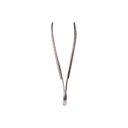 Nickel-plated pointed tweezers, 8 cm, without CE marking