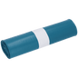 A rolled-up blue DEISS 20025 (480x650 mm Type 70) bag roll from EMIL DEISS KG, with a white paper band in the middle, depicted on a plain white background. The roll contains 25 bags.