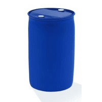 A large blue plastic drum with a closed lid and two white bung caps, branded DR.SCHNELL GmbH & Co. KGaA, contains Dr. Schnell GRÜN & MILD ECO economical ecological hand dishwashing detergent and stands upright on a white background.