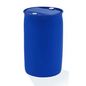A large blue plastic drum with a closed lid and two white bung caps, branded DR.SCHNELL GmbH & Co. KGaA, contains Dr. Schnell GRÜN & MILD ECO economical ecological hand dishwashing detergent and stands upright on a white background.