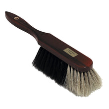 The Nölle Profi Brush Stubenhandfeger 30 cm from Nölle Profi Brush Bürsten- & Pinseltechnik e.K. features dark and light natural hair mixed bristles and a wooden handle, with a small metal label for easy cleaning.