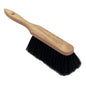 The Nölle Profi Brush Stubenhandfeger 30 cm, natural hair for cleaning by Nölle Profi Brush Bürsten- & Pinseltechnik e.K. has a wooden handle with hanging hole and black natural hair bristles, depicted on a white background.