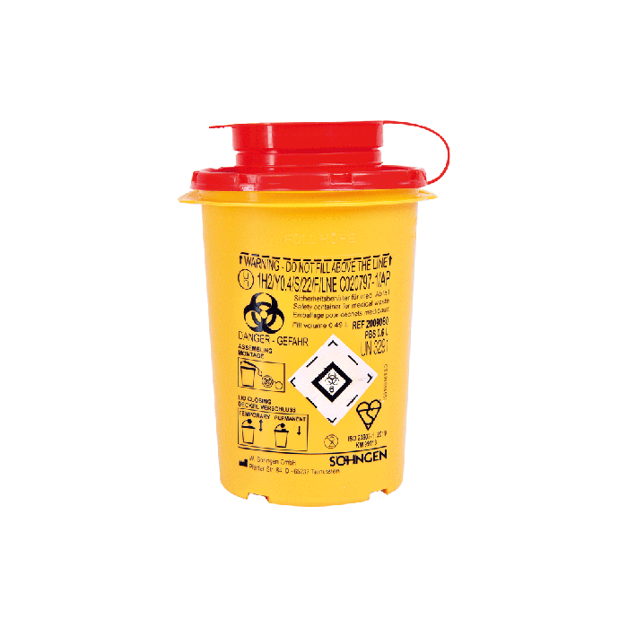 PSB Round Needle Disposal Container, 0.6 Liters