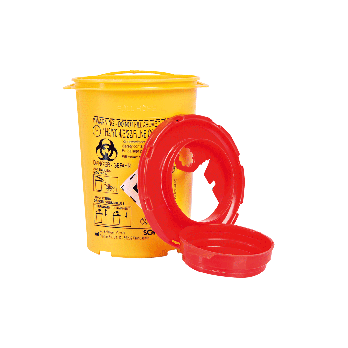 PSB Round Needle Disposal Container, 0.6 Liters