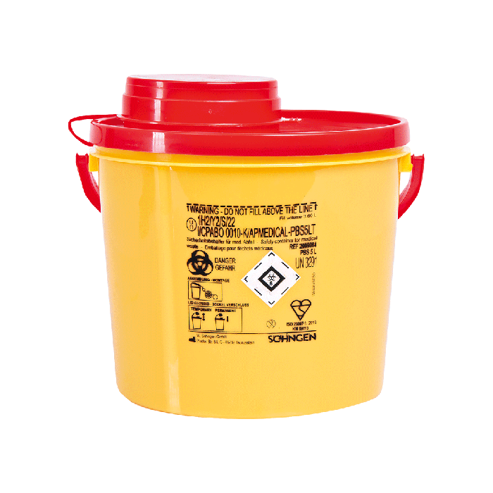 PSB Round 5-Liter Needle Disposal Container