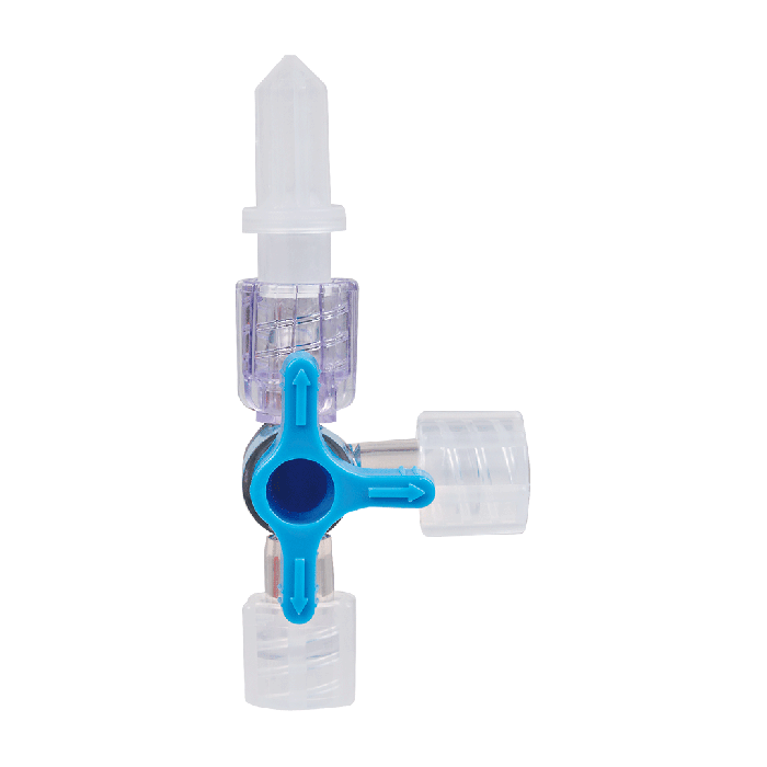 Three-way valve, blue