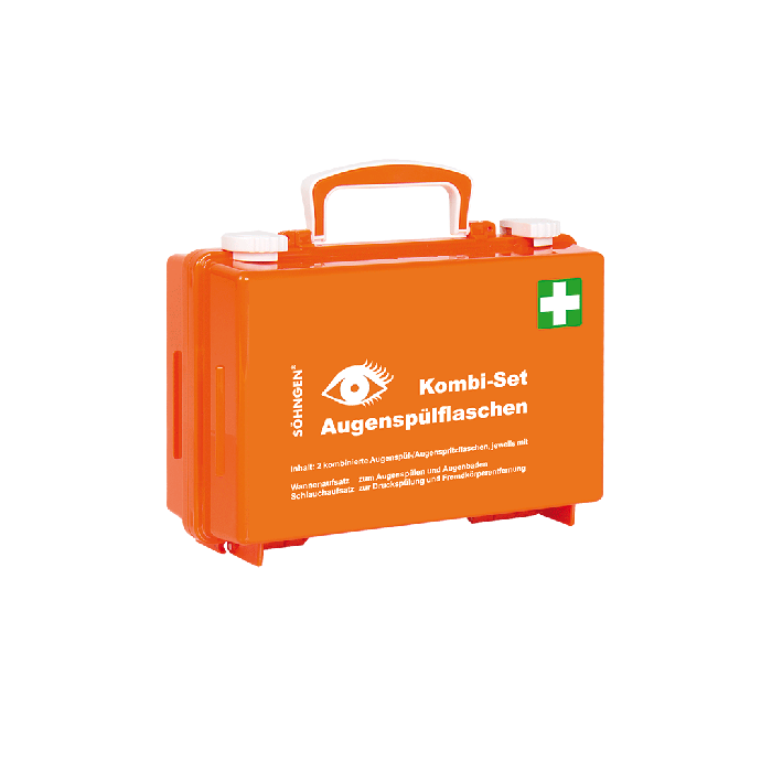 QUICK-CD Eye Wash Station Combo Set, Orange