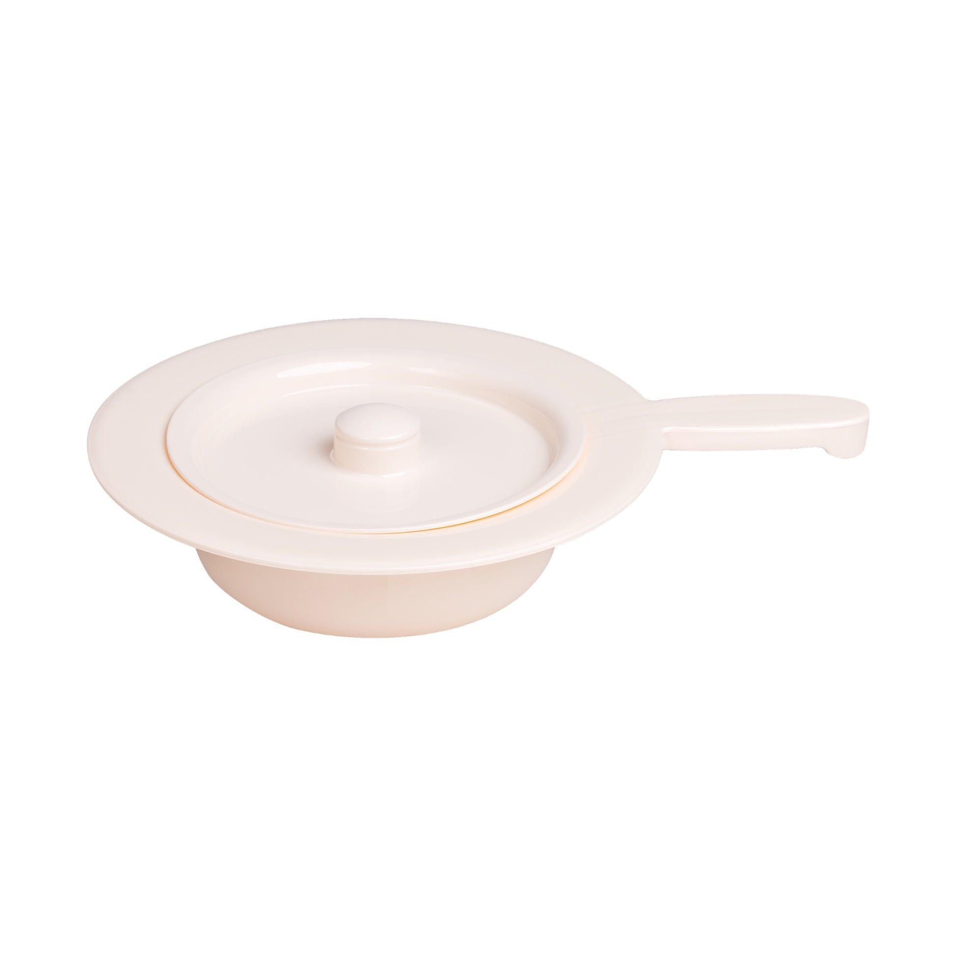 Plastic bedpan with lid