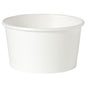 A simple, white Basic White Soup Cup Cardboard/PE from Duni GmbH is presented against a white background. The empty cup has a slightly flared rim, ideal for enjoying soups on the go.