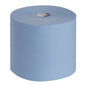 A large WypAll® L10 EXTRA+ wiper roll (38.00 cm x 23.50 cm) from Kimberly-Clark GmbH, light blue with visible cardboard core against a white background - ideal for cleaning surfaces.
