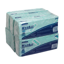 The WypAll® X50 Critical Clean Interfold in Green from Kimberly-Clark GmbH is delivered in 6 bags of 50 sheets each (carton, 6 bags), perfect for professional and environmentally friendly cleaning.