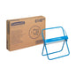 A box labeled "Kimberly-Clark Professional™ Wall Mount for Wiper Rolls - Large Roll" from Kimberly-Clark GmbH stands next to its blue dispenser frame, both against a white background.