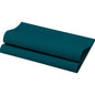 A dark teal yoga mat, neatly folded to reveal its textured surface and clean edges on a white background, reminiscent of the refined elegance of the Bio-Dunisoft napkins 40 x 40 cm 1/4 fold from Duni GmbH.