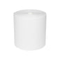 A large, white WypAll® L10 paper wipe for surfaces - large roll (extra wide, 38.00 cm x 32.50 cm) by Kimberly-Clark GmbH stands upright on a solid white background and features a small cardboard tube in the middle for efficient cleaning.