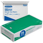 Pictured are a box and an open carton with Kimtech® Science Precision Wipes from Kimberly-Clark GmbH: The green box contains 100 white 2-ply wipes, while the larger carton contains 24 boxes each with 100 wipes (a total of 2,400 sheets).
