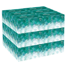 Three rows of four Kleenex® Ultra™ Interfold Hand Towels (white, medium, 70 pieces/pack) from Kimberly-Clark GmbH are stacked; each box features a green-white circle design, Kleenex logo on the left, for hygienic hands.