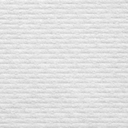 The close-up of a white Kimberly-Clark GmbH WypAll® L10 paper towel shows horizontal grooves and subtle shadows highlighting the texture - ideal for center-pull dispensing in cleaning, service & retail. No additional patterns or markings are visible. 6 rolls with 390 sheets each.