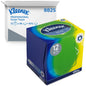A box of Kleenex® facial tissues - cube box / white from Kimberly-Clark GmbH contains 12 packs with 56 tissues each; the packaging shows the Kleenex logo and blue, green, and yellow accents - ideal for facial care.