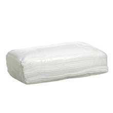 A stack of Kimberly-Clark GmbH Kimtech® Auto Microfiber Surface Wipes (1 carton x 25 white wipes) in clear plastic, ideal for car cleaning, arranged against a white background.